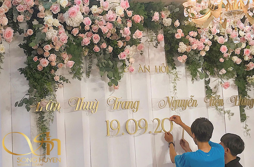 Trang trí tiệc cưới trọng gói cho Thuỳ Trang và Nguyễn Tiến