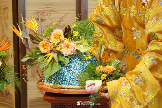 Tráp ăn hỏi hoa thiên điểu sang trọng 00002