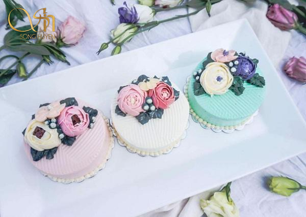 Bánh cưới phong cách Hàn Quốc.